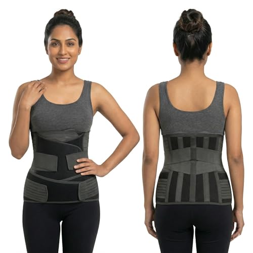 Image of EGR Postpartum Belt After Delivery - Maternity Belt After Delivery C Section Support | 3 in 1 Pregnancy Belts After Delivery for Tummy & Waist Recovery | Adjustable Abdominal Binder for Women (Black)