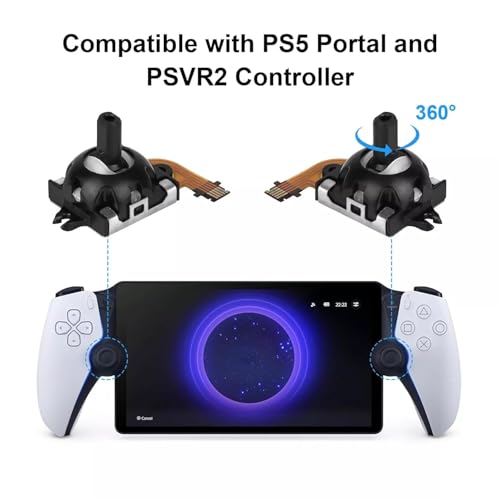 Image of Veanic Replacement Analog Joystick Repair Hall Effect Analog Thumb Stick for PlayStation Portal /PS5 VR2, Left and Right (Left)