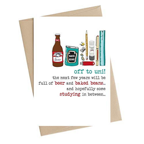 Dandelion Stationery Beer & Baked Beans Off To Uni Greeting Card Cards WW730