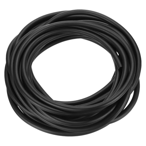 PATIKIL 26 pés (8 m) de látex natural, 3/16' (5 mm) de diâmetro interno x 5/16' (8 mm) de diâmetro externo faixas de borracha para tirachinas, laboratório, mangueira de casa, preto