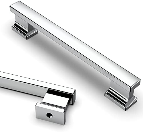 Asidrama 20 Pack 5 Inch(128mm) Polished Chrome Kitchen Cabinet Handles, Cabinet Pulls Kitchen Cabinet Hardware for Cupboard Drawer Handles Dresser Pulls