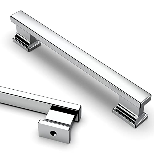 Asidrama 20 Pack 5 Inch(128Mm) Polished Chrome Kitchen Cabinet Handles, Cabinet Pulls Kitchen Cabinet Hardware For Cupboard Drawer Handles Dresser Pulls #TOP3