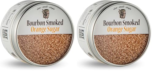 Bourbon Barrel Smoked Orange Sugar Tin, 4oz - Slow Smoked Raw Demerara Sugar Blended with Organic Orange Peel: Sweet, Rich, Smoky, Zesty (Pack of 2) image 3