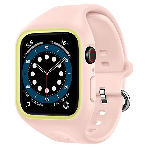 Image of CASEOLOGY Nano Pop Band with Cover Case Compatible with Apple Watch Series 6 /SE /5 /4 44mm - Peach Pink