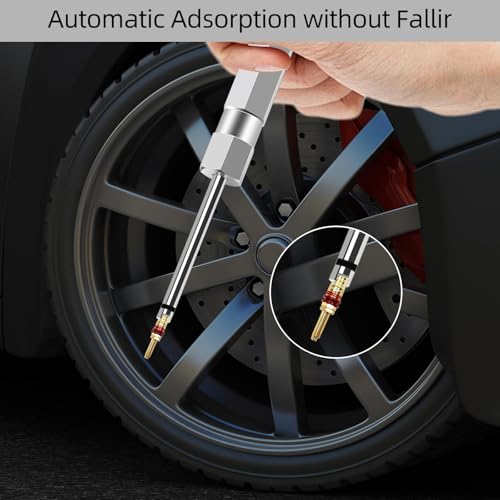 Image of 2 Pcs Valve Core Removal Tool Set, Professional Screwdriver Tire Valve Stem Core Remover Tool, 4.3 Inch Heavy Duty Tire Valves Stem Remover & Installer for Schrader Valves Removal