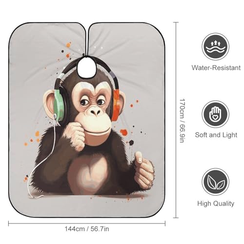 Capa de corte Music Monkey para adultos unisex miniatura 2