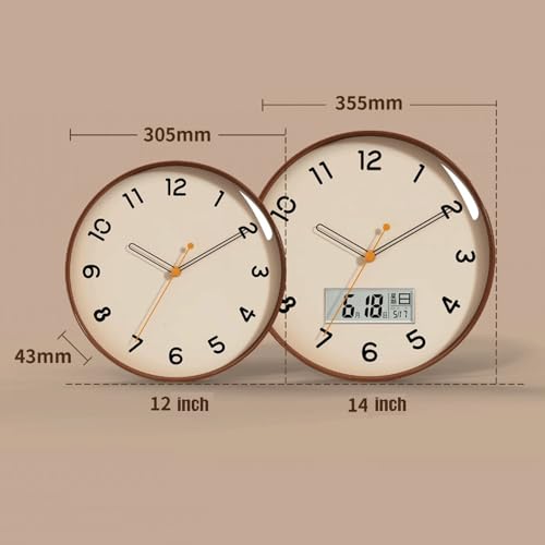Horloge murale silencieuse sans tic-tac pour chambre à coucher et salon - 3