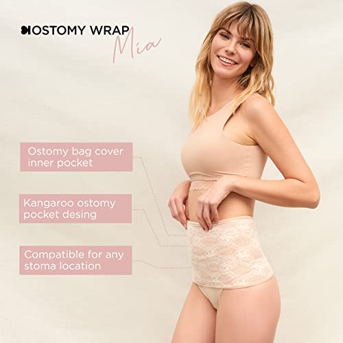 Ostomy Wrap Cream | Siil Ostomy | Colostomy Bag Holder Inside | Ostomy Belt | Ostomy Bag Cover (M) #TOP1