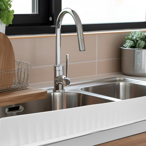 Ciieeo Silicone Kitchen Sink Splash Guard 20.07X2.75X1.69In with Suction Cup Baffle Board for Water Spill Protection on Countertops and Floors by Ciieeo - Image 8