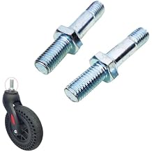 2 Pack Wheelchair Wheels Fork Bolt Screw Replacement Double-Headed Threaded M12 Front Fork Drive Bolts Connector for Transport Wheelchair Wheel Fork Caster Drives Assembly Bearings