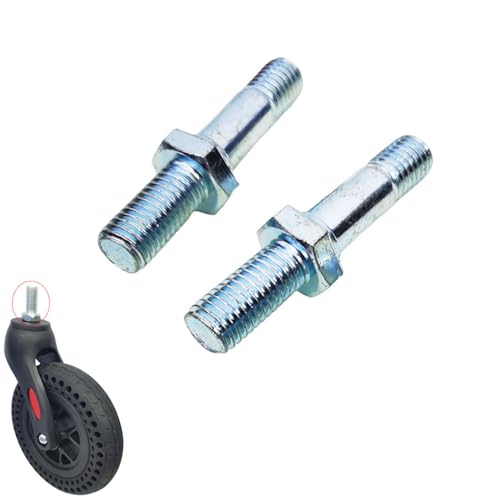DeaHea 2 Pack Wheelchair Wheels Fork Bolt Screw Replacement Double-Headed Threaded M12 Front Fork Drive Bolts Connector for Transport Wheelchair Wheel Fork Caster Drives Assembly Bearings