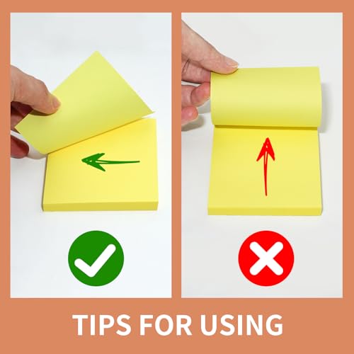 Sticky Notes 3x3 Inches 8 Pads Self-Stick Notes Pads Bright Colors Super Adhesive Sticky Notes Easy to Post for Office Home School Notebook 82 Sheets/pad image 1