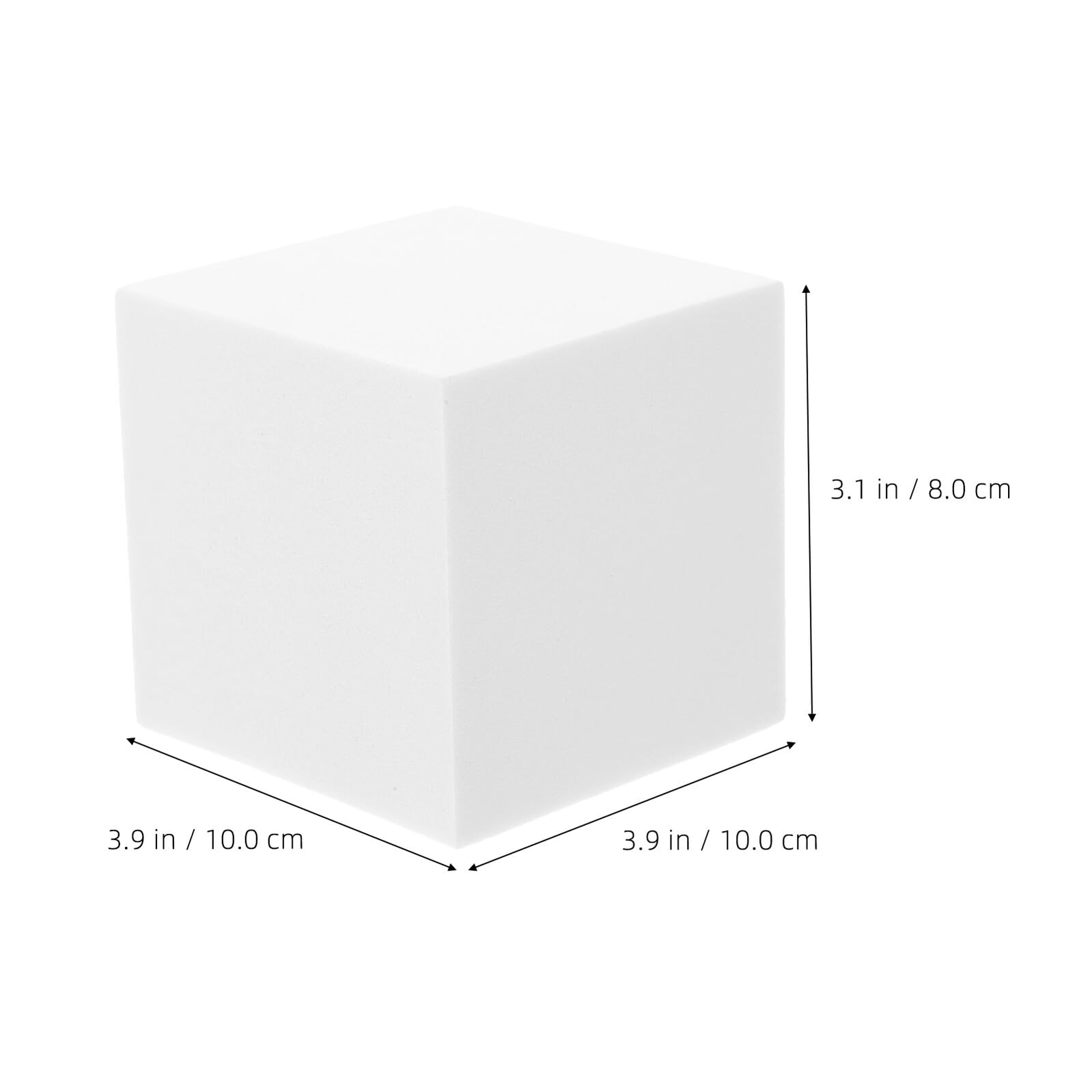 UKCOCO Lot de 3 Cubes en Mousse Blanche 5 CM 8 CM et 10 CM Maquettes de Cube en Mousse Accessoires Photo pour Photographie de Produits Décorations Géométriques pour Séance Photo