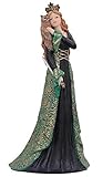 Comfy Hour Irish Princess Collection 8” Queen Green Dress with Owl Resin Figurine for St. Patrick’s Day and Everyday Collection