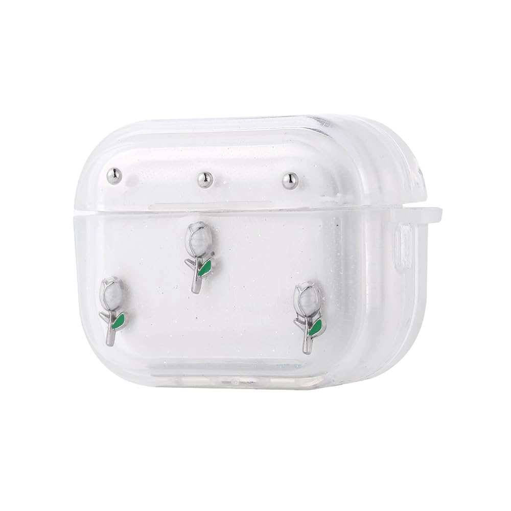 Zore Apple ile uyumlu Airpods Pro 2 Zore Airbag 44 Airbag Tasarımlı Simli Şeffaf Kutup Kılıf Lale