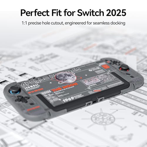 Image of GeekShare Hard Case Compatible with Nintendo Switch 2 (2025), Anti-Scratch Dockable Protective Cover for Switch 2 with Detachable Joysticks, The Moon