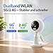 GUOANVISION Überwachungskamera Innen, 3MP 5G WLAN Kamera Überwachung Indoor Aussen für Baby, Hundekamera mit APP, Farb-Nachtsicht, Bewegungserkennung mit Alarm, 2-Wege-Audio, SD/Cloud, IP66, 2er Set