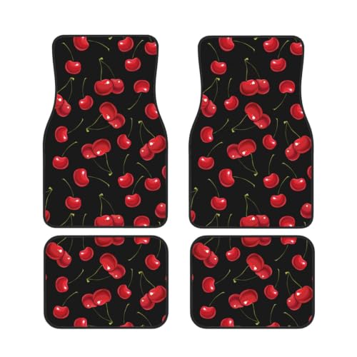Alfombrillas de coche Cereza de neopreno antirresbaladizas para solucionar los tapetes flojos