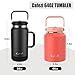 Cafezi 64oz Insulated Water Bottle, Stainless Steel Water Bottles with Flip Straw and Top Handle, Leak Proof, Iced for 34 Hours, 64 oz Tumbler