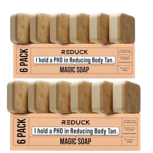 Image of Ghar Magic Soap Tan Removal Sandalwood & Saffron Magic Soaps For Bath | Paraben Free | Chandan & Kesar Bath Soaps | Handmade Soap For Glowing | Skin Brightening For Men & Women (12)