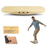 Adult Balance Board for Standing Desk - Anti-Fatigue 360° Rocker Wobble Board for Exercise, Focus & Movement - Sustainable Anti-Slip Flat Standing Board to Simulate Surfing, Skiing & Skateboarding