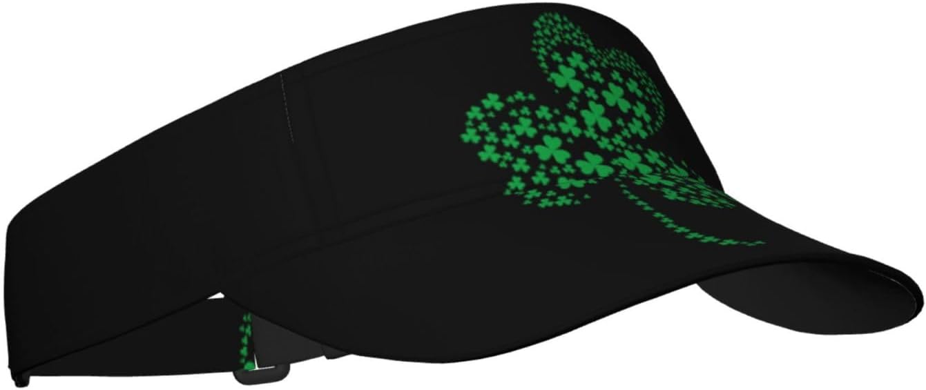 St. Patrick's Day Visors for Women & Men, Adjustable Sports Sun Visor Hats with Velcro for Outdoor Tennis Golf Running