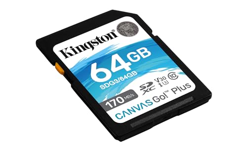 Kingston Canvas Go! Plus Carte SD 64GB SDXC 170R C10 UHS-I U3 V30
