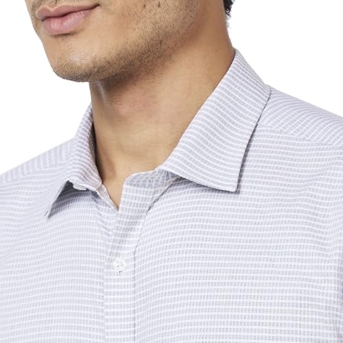 Image of Park Avenue Men's Pure Cotton Checks Pattern Slim Fit Semi Cutaway Collar Full Sleeve Formal Shirt