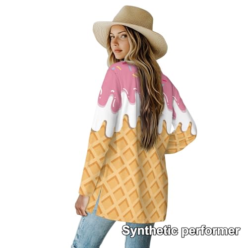 Image of Cardigan Sweaters for Women Long Sleeve Cardigan Soft Drape Open Front Fall Dusters V-Neck Jackets Dressy Loose Coat