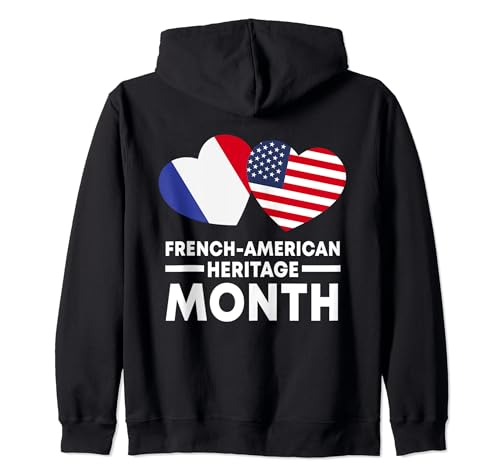 Francese American Heritage Month Francia America Pride Felpa con Cappuccio