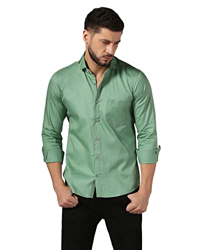 Image of J B Fashion Men's Cotton Full Sleeve Plain Casual Shirt (J-Plain)