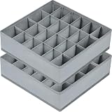 1 organizador de cajón para calcetines con separadores, organizador de ropa interior, organizador de armario de 24 celdas y organizador de almacenamiento, soportes organizadores de calcetines para
