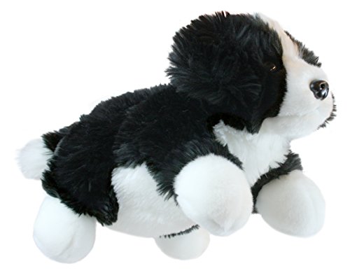 Marionnette Border Collie en peluche idée cadeau anniversaire enfant