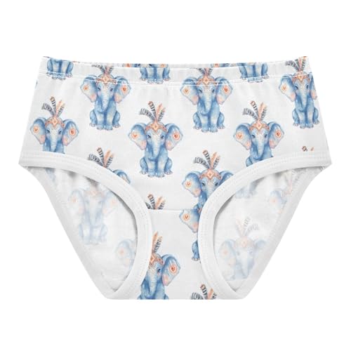 Girls Underwear Soft Cotton Elephants Kids Panties in Sizes 2/3t, 4t, 5t, 6 and 8