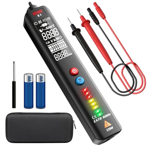 Image of BSIDE Voltage Tester EBTN LCD Non-contact Voltage Detector Pen, 3-Line Display with 8 LED Indicator, Dual Range Adjustable Sensitivity AC Power Sensor