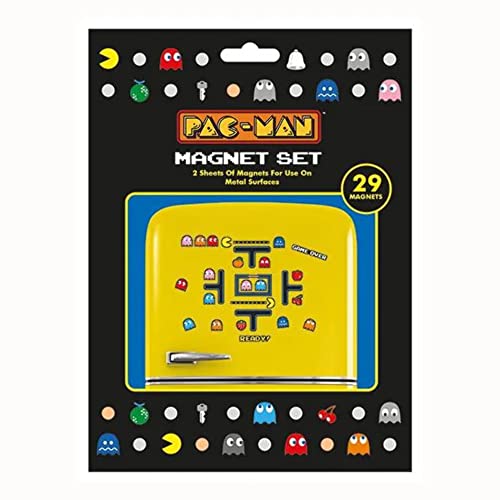 Pac-Man - Juego de imanes para Nevera, 29 Piezas, Producto Oficial