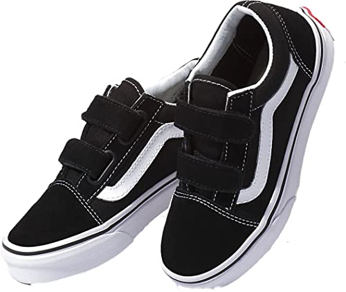 Vans Vans Kids Unisex Old Skool V Shoes, Size 12, Color (6BT) Black/True White