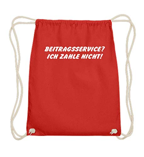 Sac de gym en coton rouge clair 37x46 cm pour le sport au quotidien
