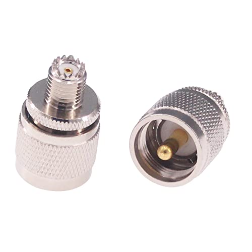 2 piezas adaptador coaxial UHF macho a mini UHF hembra miniatura 3