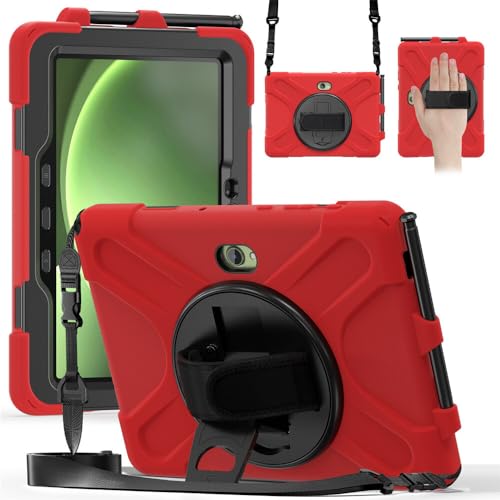 Évitez les casses sur Galaxy Tab Active Pro : coque rouge rigide antichoc