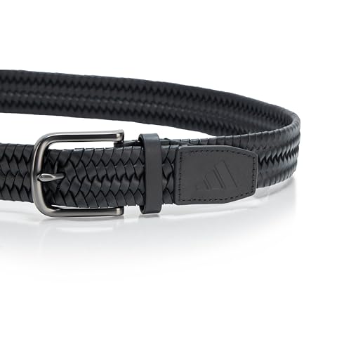 adidas unisex-adult Woven Leather Golf Belt3