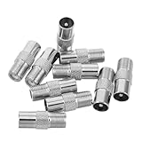 NUOBESTY 10 Stück Type Female zu Male Adapter Robuste Kabelverbindung für Tv Tuner und für Verschiedene Audiovisuelle Anwendungen