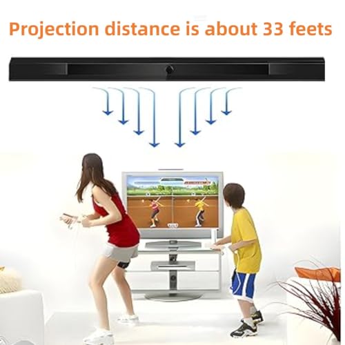 USB Wired Wii Sensor Bar, Replacement Infrared Ray Motion Sensor Bar for Nintendo Wii/Wii U/PC -Blac