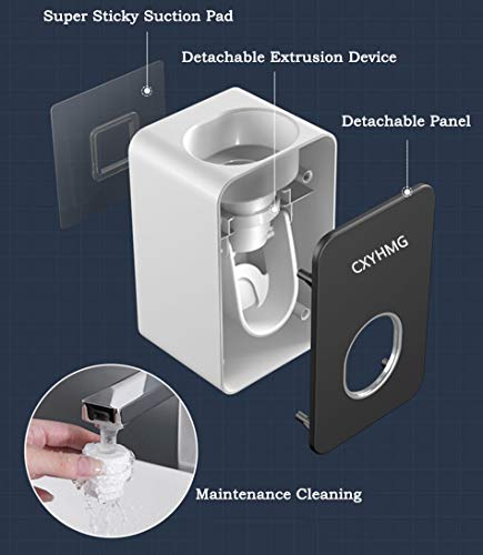 Cxyhmg CXYHMG-001 Toothpaste Dispenser, 2 Pcs Automatic Toothpaste Squeezer Dispenser For Kids & Family Shower, Is Wall Mount Bathroom Accessories thumb #3