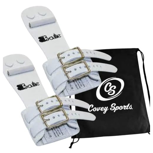 Bailie Uneven Bar Grips for Girls Gymnastics - (Dowel Grip, Double Buckle) - Standard Width Womens Gymnastic Grips for Competitive Gymnasts, Bundled with Covey Bag (2 (6.5"-7.25"))