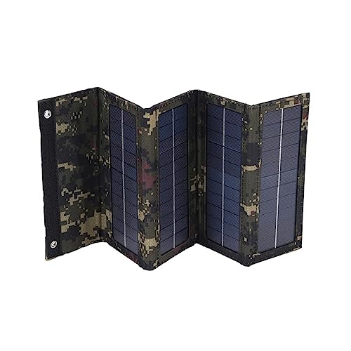 Cargador solar plegable DELURA para acampar: panel portátil impermeable 8W USB 5V de camuflaje 2