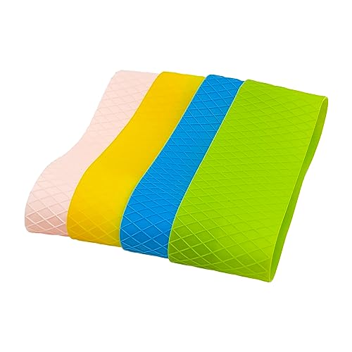 CXQ Replacement Silicone Sleeves, Compatible with Container of Ninja Creami Ice Cream Maker, Model: NC301, NC300, NC299AMZ Series. (Pink/Yellow/Blue/Green)