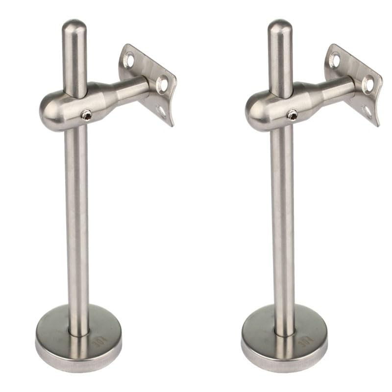Soportes de pasamanos resistentes y ajustables en acero inoxidable 304 de 2 piezas
