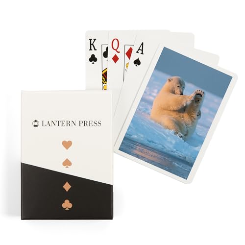 Lantern Press Polar Bear Baraja de 52 cartas poker