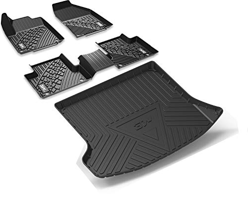 3W Floor Mats&Cargo Liner Fit for Jeep Cherokee 2015-2023, All